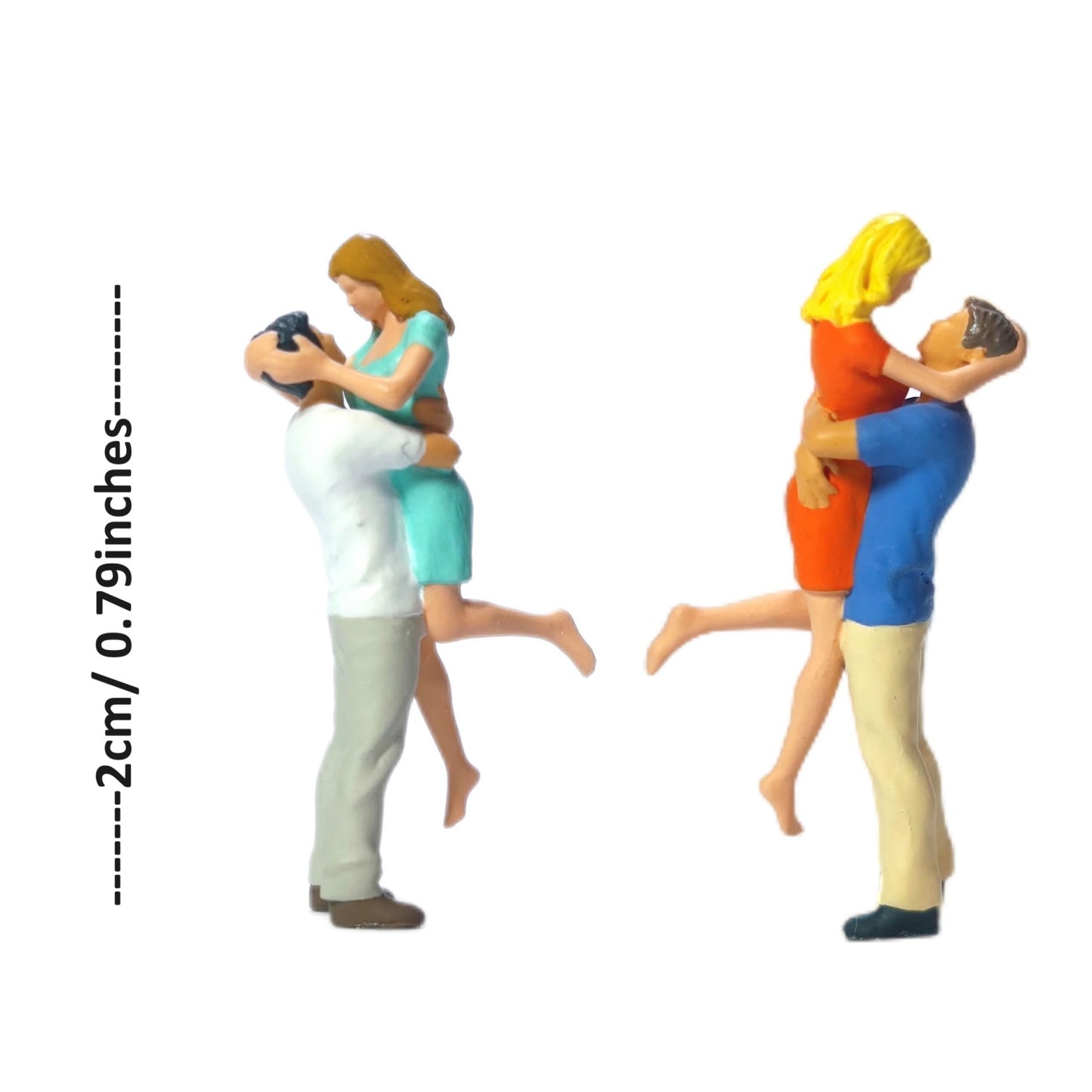 1PC "Man Picking Up Girlfriend" 1/87 Mini Figure HO 1:87