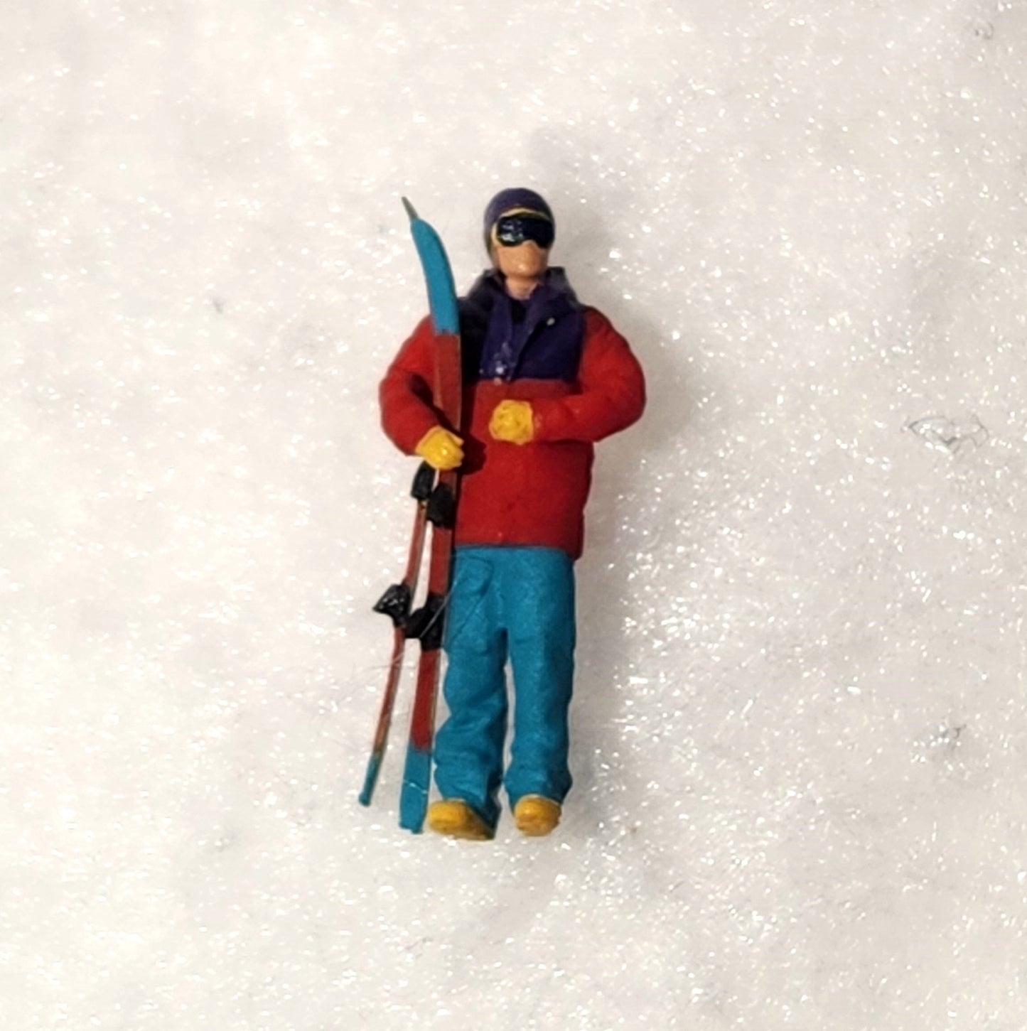 3PCS "Downhill Skiiing" 1/87 Mini Figure HO 1:87