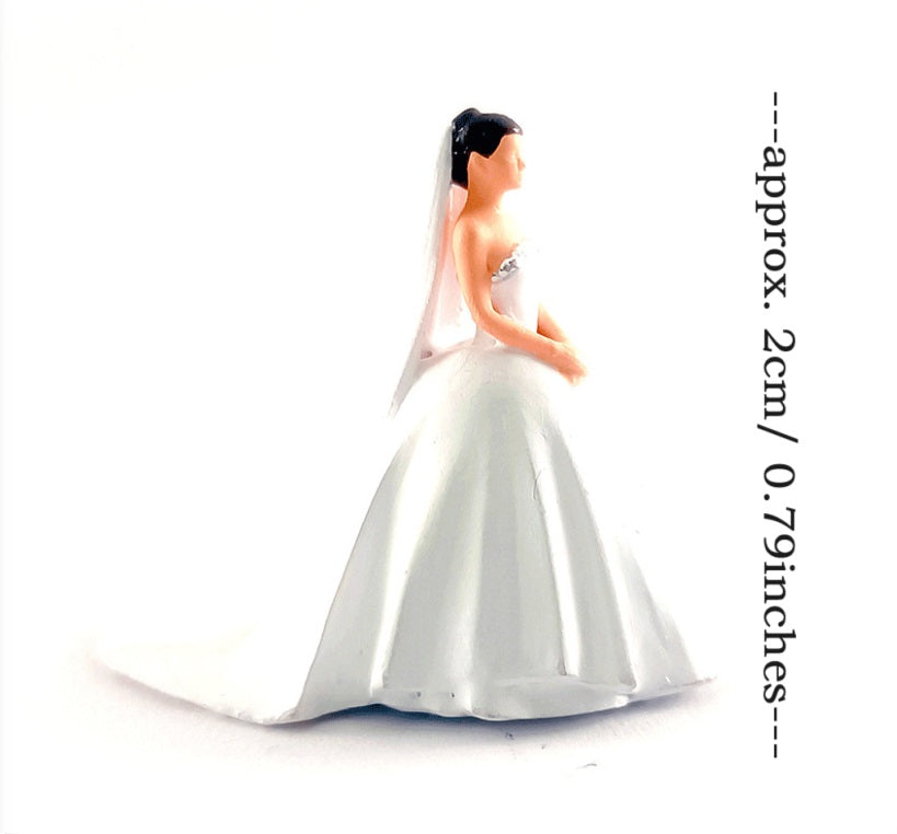 2PCS "The Wedding" 1/87 Mini Figure HO 1:87