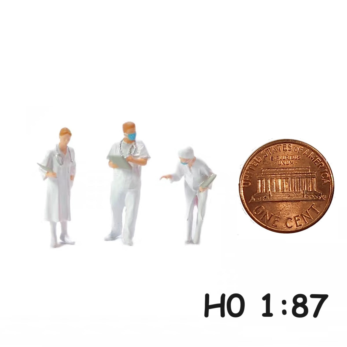 3PCS "The Doctors" 1/87 Mini Figure HO 1:87